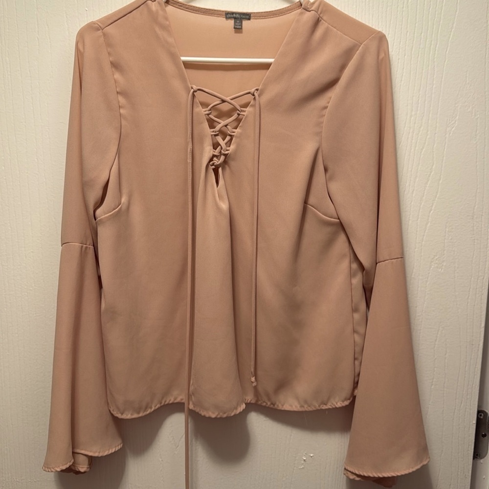 Charlotte Russe Blouse With Bell Sleeves Size Medium